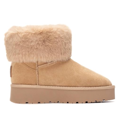 XTI - Freizeitstiefeletten Damen Beige - Bequeme und vielseitige Schuhe - Casual Mode - Modell 14471901 (Größe 40) von XTI