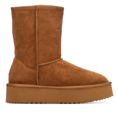 XTI - Freizeitstiefeletten Damen Kamel - Bequeme und vielseitige Schuhe - Casual Mode - Modell 14433902 (Größe 36) von XTI