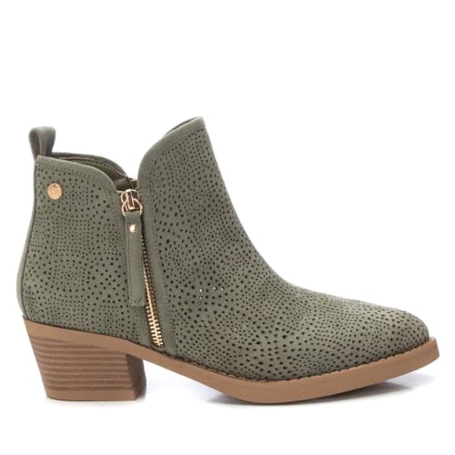 XTI - Freizeitstiefeletten Damen Khaki - Bequeme und vielseitige Schuhe - Casual Mode - Modell 14388604 (Größe 38) von XTI