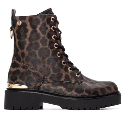 XTI - Freizeitstiefeletten Damen Leopard - Bequeme und vielseitige Schuhe - Casual Mode - Modell 14439103 (Größe 39) von XTI