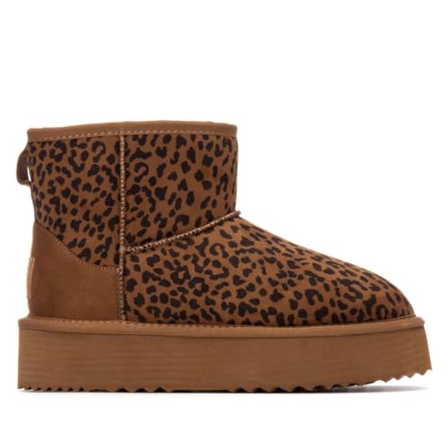 XTI - Freizeitstiefeletten Damen Leopard - Bequeme und vielseitige Schuhe - Casual Mode - Modell 14444101 (Größe 37) von XTI