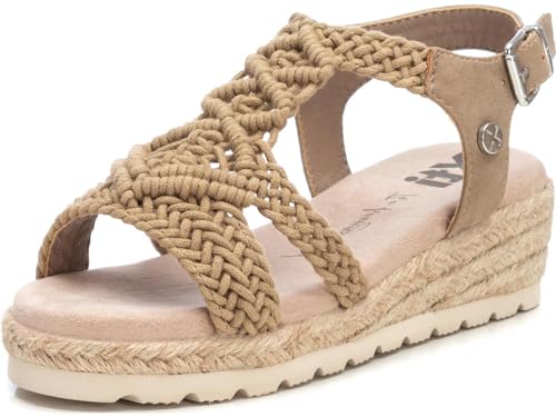 XTI Kinder-Sandalen mit Schnallenverschluss, Farbe: Braun, Größe 33, Taupe, 33 EU von XTI