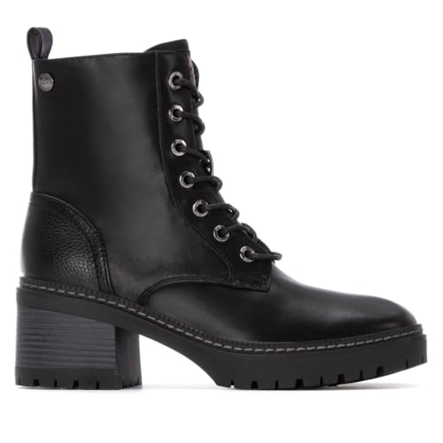 XTI - Militärische Stiefel Damen Schwarz - Bequeme und vielseitige Schuhe - Casual Mode - Modell 14445402 (Größe 41) von XTI