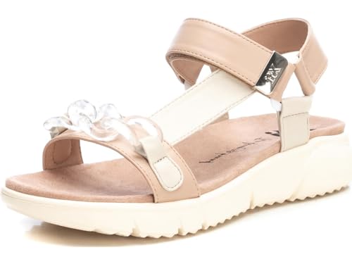 XTI - Plateausandale Kette Nude - 142896, beige, 38 EU von XTI