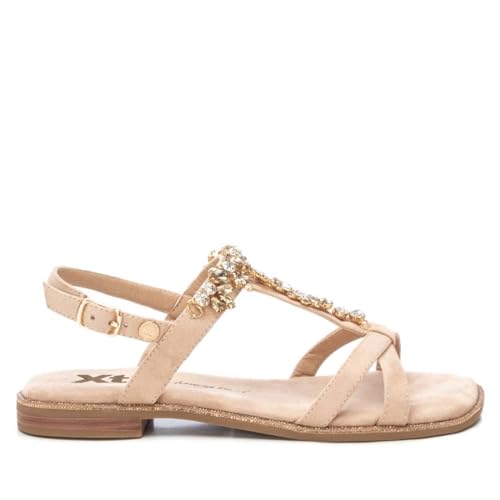 XTI - Sandalen Damen Beige - Bequeme und vielseitige Schuhe - Casual Mode - Modell 14285601 (Größe 36) von XTI