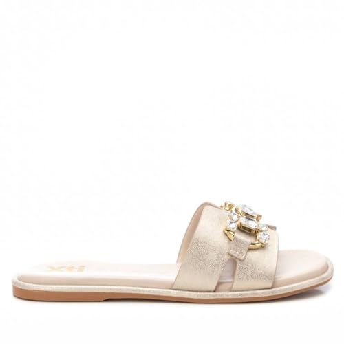 XTI - Sandalen Damen Gold - Bequeme und vielseitige Schuhe - Casual Mode - Modell 14367905 (Größe 38) von XTI
