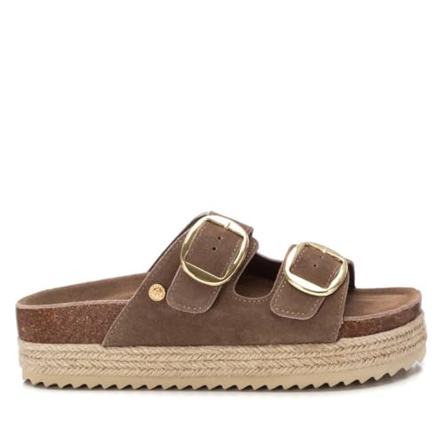 XTI - Sandalen Damen Taupe - Bequeme und vielseitige Schuhe - Casual Mode - Modell 14363502 (Größe 38) von XTI