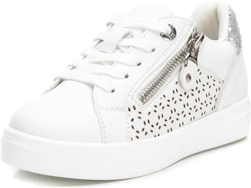 XTI - Sneaker mit Reißverschluss für Mädchen, Farbe: Braun, Größe: 31, weiß, 34 EU von XTI