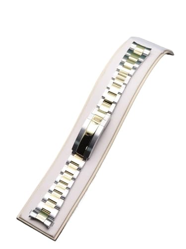 XTINKOPW 1 Stück 20 mm Uhr Herren Luxus Uhrenarmband 316L Edelstahl Teile Armband gebürstet und poliert for Submariner GMT Nh35 40 mm Gehäuse(Silver and Gold) von XTINKOPW