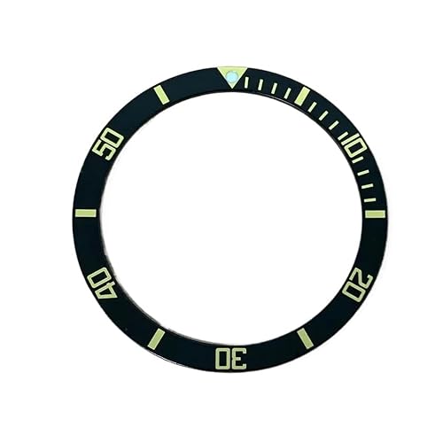 XTINKOPW 1 Stück 38 mm Uhrenlünette, Flacher Aluminiumblechring, Uhreneinsätze mit Aufkleber, Ersatzzubehör 31,5 mm - 38 mm for SKX-Teile(Pcak 1) von XTINKOPW