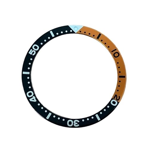 XTINKOPW 1 Stück 38 mm Uhrenlünette, Flacher Aluminiumblechring, Uhreneinsätze mit Aufkleber, Ersatzzubehör 31,5 mm - 38 mm for SKX-Teile(Pcak 7) von XTINKOPW