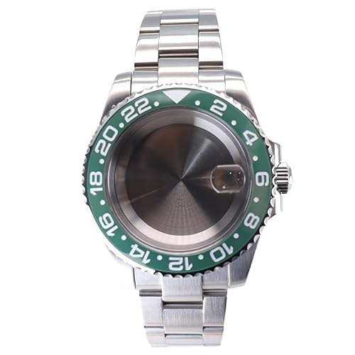 XTINKOPW 1 Stück 40 mm Herrenuhr Nh36 Gehäuse Armband Glas for NH35 NH36 4R36 Miyota 8215 2824 Uhrwerk 28,5 mm Zifferblatt GMT-Stil(Solid Cover 1,ETA 2824) von XTINKOPW