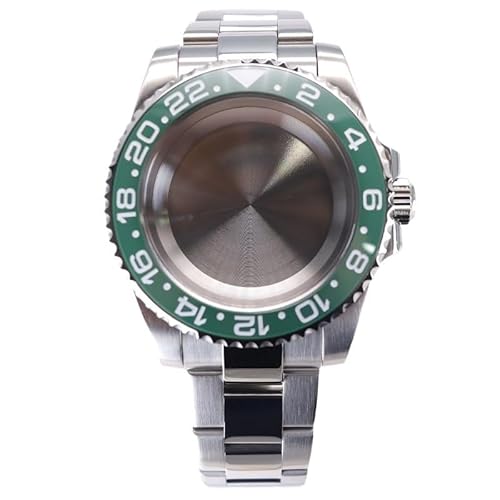 XTINKOPW 1 Stück 40 mm Herrenuhr Nh36 Gehäuse Armband Glas for NH35 NH36 4R36 Miyota 8215 2824 Uhrwerk 28,5 mm Zifferblatt GMT-Stil(Solid Cover 2,Miyota 8215) von XTINKOPW