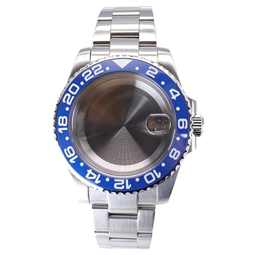 XTINKOPW 1 Stück 40 mm Herrenuhr Nh36 Gehäuse Armband Glas for NH35 NH36 4R36 Miyota 8215 2824 Uhrwerk 28,5 mm Zifferblatt GMT-Stil(Solid Cover 3,Miyota 8215) von XTINKOPW