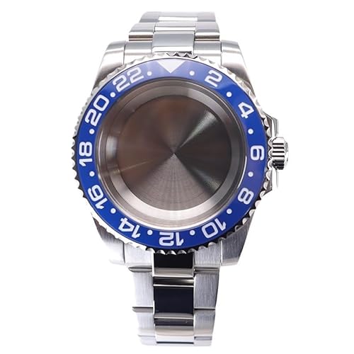 XTINKOPW 1 Stück 40 mm Herrenuhr Nh36 Gehäuse Armband Glas for NH35 NH36 4R36 Miyota 8215 2824 Uhrwerk 28,5 mm Zifferblatt GMT-Stil(Solid Cover 4,Miyota 8215) von XTINKOPW