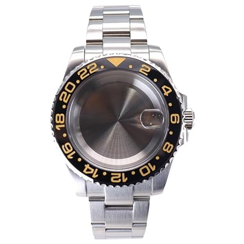 XTINKOPW 1 Stück 40 mm Herrenuhr Nh36 Gehäuse Armband Glas for NH35 NH36 4R36 Miyota 8215 2824 Uhrwerk 28,5 mm Zifferblatt GMT-Stil(Solid Cover 5,Miyota 8215) von XTINKOPW
