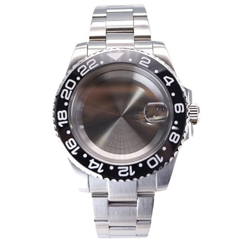 XTINKOPW 1 Stück 40 mm Herrenuhr Nh36 Gehäuse Armband Glas for NH35 NH36 4R36 Miyota 8215 2824 Uhrwerk 28,5 mm Zifferblatt GMT-Stil(Solid Cover 7,Miyota 8215) von XTINKOPW