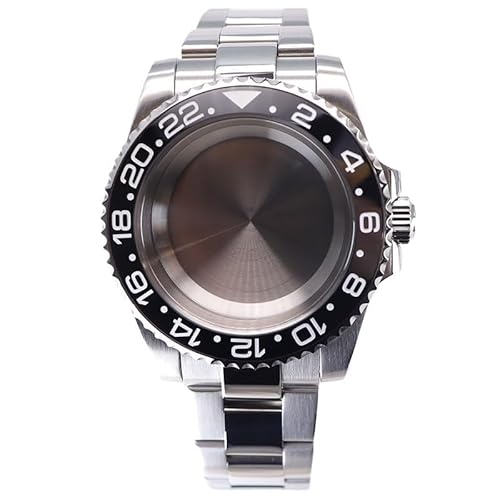 XTINKOPW 1 Stück 40 mm Herrenuhr Nh36 Gehäuse Armband Glas for NH35 NH36 4R36 Miyota 8215 2824 Uhrwerk 28,5 mm Zifferblatt GMT-Stil(Solid Cover 8,ETA 2824) von XTINKOPW