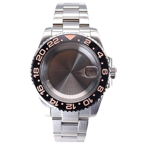 XTINKOPW 1 Stück 40 mm Herrenuhr Nh36 Gehäuse Armband Glas for NH35 NH36 4R36 Miyota 8215 2824 Uhrwerk 28,5 mm Zifferblatt GMT-Stil(Solid Cover 9,Miyota 8215) von XTINKOPW