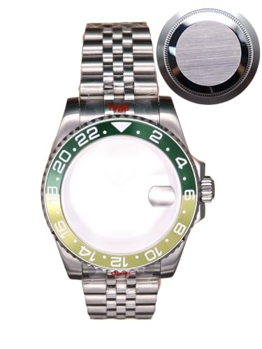 XTINKOPW 1 Stück 40 mm Nh35 Uhrengehäuse-Armband Kristall for Nh35 Nh34 NH36 NH38 ETA 2824 Miyota 8215 Uhrwerk GMT Zweifarbige Lünette(General Camoufl,ETA 2824) von XTINKOPW