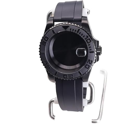 XTINKOPW 1 Stück 40 mm schwarzes Herren-Uhrengehäuse aus Gummi for Nh35/34/36/38 Miyota8215 Eta2824 Uhrwerk, 28,5 mm Zifferblatt, Hot Styles Yacht-Master(Black Bezel 3,ETA 2824) von XTINKOPW