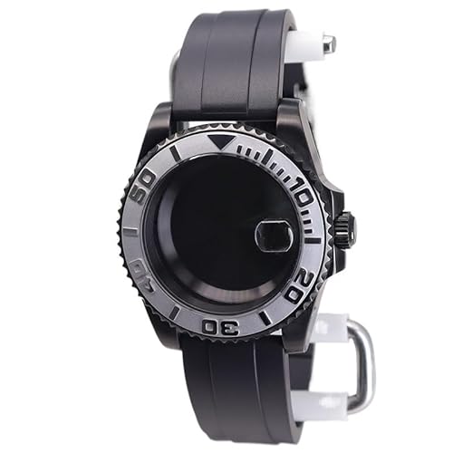 XTINKOPW 1 Stück 40 mm schwarzes Herren-Uhrengehäuse aus Gummi for Nh35/34/36/38 Miyota8215 Eta2824 Uhrwerk, 28,5 mm Zifferblatt, Hot Styles Yacht-Master(Silver Bezel 3,Miyota 8215) von XTINKOPW