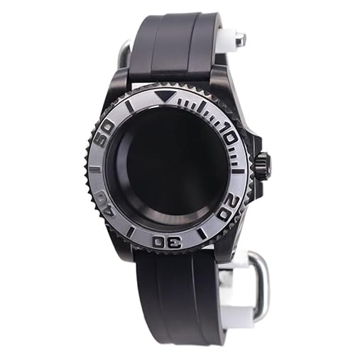 XTINKOPW 1 Stück 40 mm schwarzes Herren-Uhrengehäuse aus Gummi for Nh35/34/36/38 Miyota8215 Eta2824 Uhrwerk, 28,5 mm Zifferblatt, Hot Styles Yacht-Master(Silver Bezel 4,NH34 35 36 38) von XTINKOPW