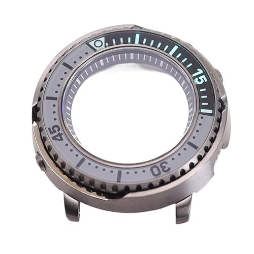 XTINKOPW 1 Stück 43 mm Thunfischkonserven SKX Mod C3 Leuchtendes Uhrengehäuse passend for NH34 NH35 NH36 NH38 Uhrwerk, 20 ATM wasserdicht, for Herren, Tauchergehäuse ersetzen von XTINKOPW