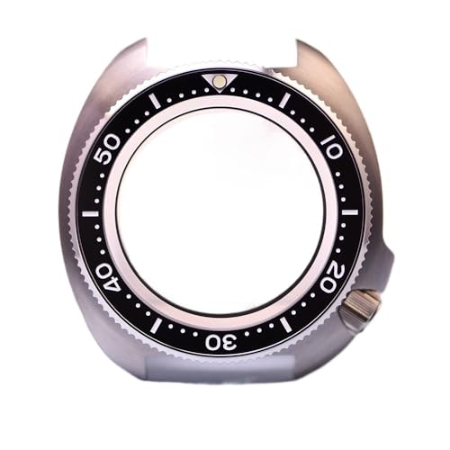 XTINKOPW 1 Stück 6105 Turtle Steel Abalone Taucheruhrgehäuse passend for NH36 NH35 Uhrwerk, 200 m wasserdicht, transparenter Gehäuseboden(Style-1) von XTINKOPW