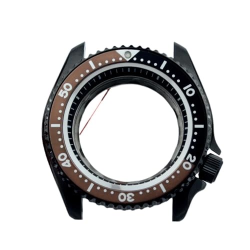 XTINKOPW 1 Stück NH35/NH36/4R/6R Modifiziertes SKX007-Gehäuse Transparentes wasserdichtes 20-Bar-Uhrengehäuse 3,8-Uhr-Gehäuse 28,5-mm-Zifferblatt(Black-3) von XTINKOPW