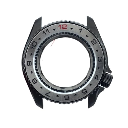 XTINKOPW 1 Stück NH35/NH36/4R/6R Modifiziertes SKX007-Gehäuse Transparentes wasserdichtes 20-Bar-Uhrengehäuse 3,8-Uhr-Gehäuse 28,5-mm-Zifferblatt(Black-8) von XTINKOPW