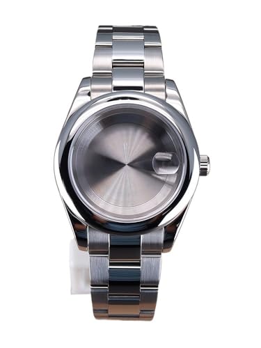 XTINKOPW 1 stück 40mm 36mm Gehäuse Edelstahl Herrenuhr Armbänder Teile for Oyster NH35 NH36 4R36 8215 Bewegung 28,5 mmZifferblatt(Solid Cover 1,36mm Miyota 8215) von XTINKOPW