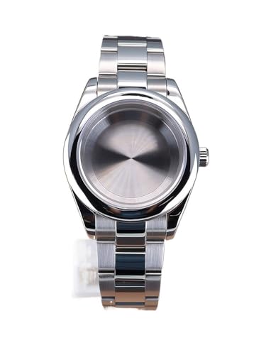 XTINKOPW 1 stück 40mm 36mm Gehäuse Edelstahl Herrenuhr Armbänder Teile for Oyster NH35 NH36 4R36 8215 Bewegung 28,5 mmZifferblatt(Solid Cover 2,36mm Miyota 8215) von XTINKOPW
