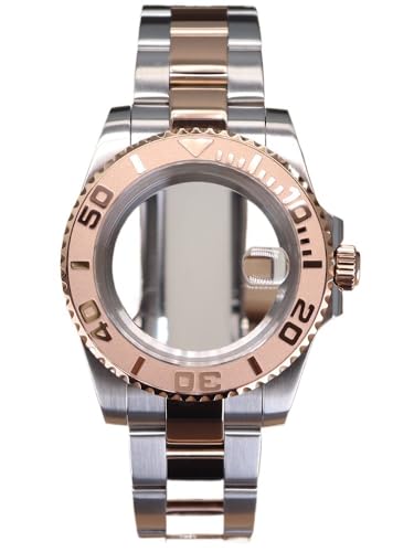 XTINKOPW 1pc 40mm Herrenuhr 20mm Armband Set Gehäuse for Nh35 Nh36 ETA 2824 Miyota 28,5mm Yacht-Master(Glass Cover 1,ETA 2824) von XTINKOPW