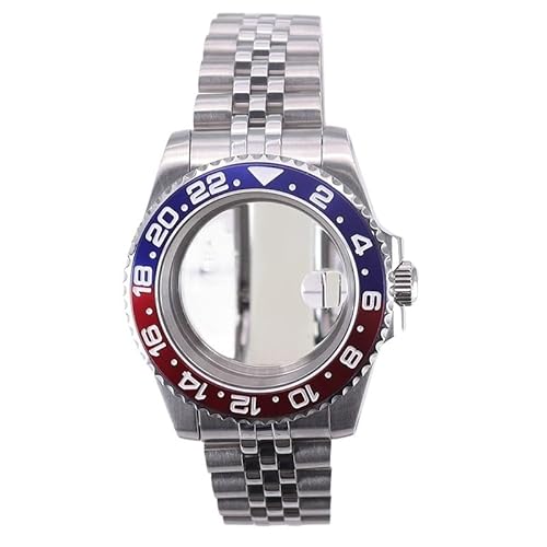 XTINKOPW 1pc 40mm Luxus Herren Uhrengehäuse 5-gliedriges Armband GMT Lünette Glas for Nh35 Nh36 Eta2824 Miyota8215 Uhrwerk 28 5mm(Glass Cover 1,Miyota 8215) von XTINKOPW