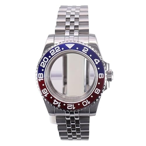 XTINKOPW 1pc 40mm Luxus Herren Uhrengehäuse 5-gliedriges Armband GMT Lünette Glas for Nh35 Nh36 Eta2824 Miyota8215 Uhrwerk 28 5mm(Glass Cover 2,ETA 2824) von XTINKOPW