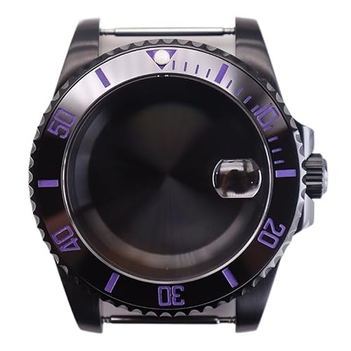 XTINKOPW 1pc 40mm Schwarz Taucher Herren Uhr Gehäuse Glas for Submariner NH35 NH36 NH38 Eta2824 Miyota8215 Bewegung 28,5 mmDial(Style 23,ETA 2824) von XTINKOPW