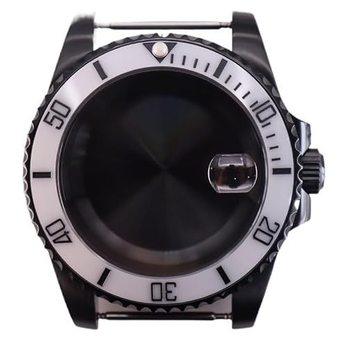 XTINKOPW 1pc 40mm Schwarz Taucher Herren Uhr Gehäuse Glas for Submariner NH35 NH36 NH38 Eta2824 Miyota8215 Bewegung 28,5 mmDial(Style 39,Miyota 8215) von XTINKOPW