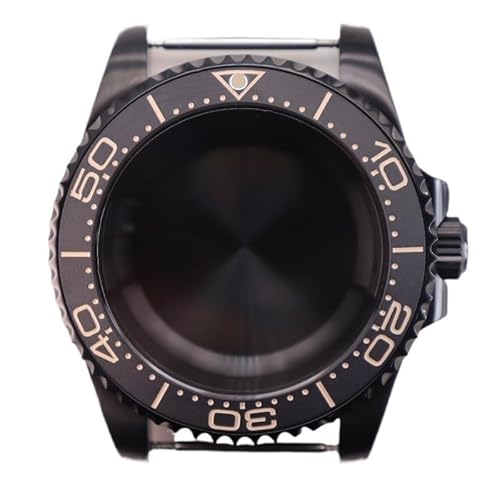 XTINKOPW 1pc 40mm Schwarz Taucher Herren Uhr Gehäuse Glas for Submariner NH35 NH36 NH38 Eta2824 Miyota8215 Bewegung 28,5 mmDial(Style 44,NH34 35 36 38) von XTINKOPW