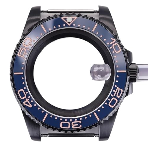 XTINKOPW 1pc 40mm Schwarz Taucher Herren Uhr Gehäuse Glas for Submariner NH35 NH36 NH38 Eta2824 Miyota8215 Bewegung 28,5 mmDial(Style 45,Miyota 8215) von XTINKOPW