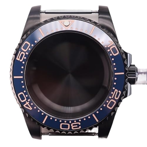 XTINKOPW 1pc 40mm Schwarz Taucher Herren Uhr Gehäuse Glas for Submariner NH35 NH36 NH38 Eta2824 Miyota8215 Bewegung 28,5 mmDial(Style 48,ETA 2824) von XTINKOPW