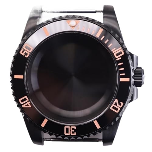 XTINKOPW 1pc 40mm Schwarz Taucher Herren Uhr Gehäuse Glas for Submariner NH35 NH36 NH38 Eta2824 Miyota8215 Bewegung 28,5 mmDial(Style 52,ETA 2824) von XTINKOPW