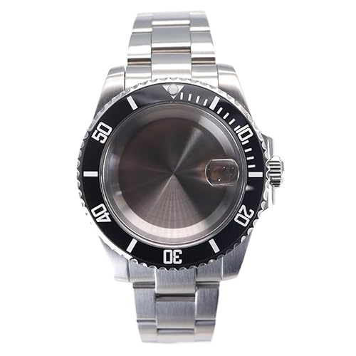 XTINKOPW 1pc 40mm Taucheruhr Gehäuse Armband for Sub Nh35Nh36 Nh38/34 Eta2824 Miyota8215 Bewegung 28,5 mmDial(Black,ETA 2824) von XTINKOPW