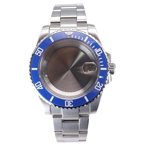 XTINKOPW 1pc 40mm Taucheruhr Gehäuse Armband for Sub Nh35Nh36 Nh38/34 Eta2824 Miyota8215 Bewegung 28,5 mmDial(Salmon,ETA 2824) von XTINKOPW