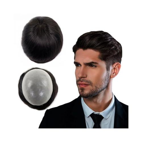 Dekoration Echthaar-Toupet for Männer, Haarersatzsystem, 0,02–0,04 mm, ultradünne PU-Haut, Herren-Haarprothese flauschig Dekoration Echthaar-Toupet for Männer, Haarersatzsystem, 0,02–0,04 mm, ultradünne PU-Haut, Herren-Haarprothese flauschig von XTJS56QB