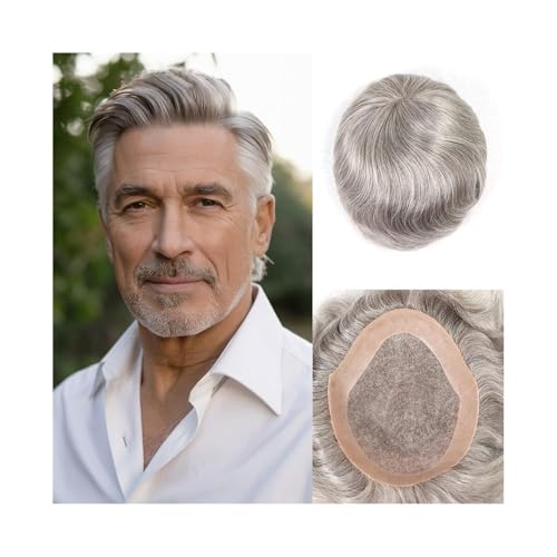 Dekoration Echthaarprothese for Männer #580 Grau Atmungsaktives feines Monotop mit NPU um das Herren-Haarteil-Ersatzsystem flauschig Dekoration Echthaarprothese for Männer #580 Grau Atmungsaktives feines Monotop mit NPU um das Herren-Haarteil-Ersatzsystem flauschig von XTJS56QB