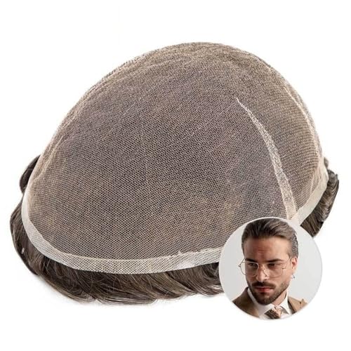 Dekoration Schweizer Spitze Männer Toupet Unsichtbare männliche Haarprothese 8 "x 10" Vollspitze Indisches Echthaarsystem flauschig Dekoration Schweizer Spitze Männer Toupet Unsichtbare männliche Haarprothese 8 "x 10" Vollspitze Indisches Echthaarsystem flauschig von XTJS56QB