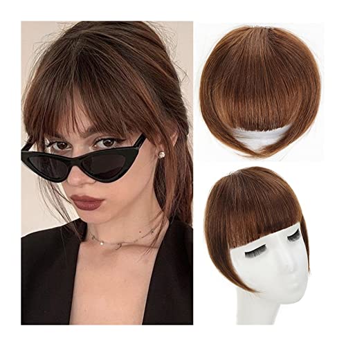 Fringe Pony-Haar for Frauen, synthetischer französischer Pony mit Schläfen, Clip-in-Haarverlängerungen, dicker natürlicher voller Pony, gerade Fransen-Haarteile for den täglichen Gebrauch Haarverlänge von XTJS56QB