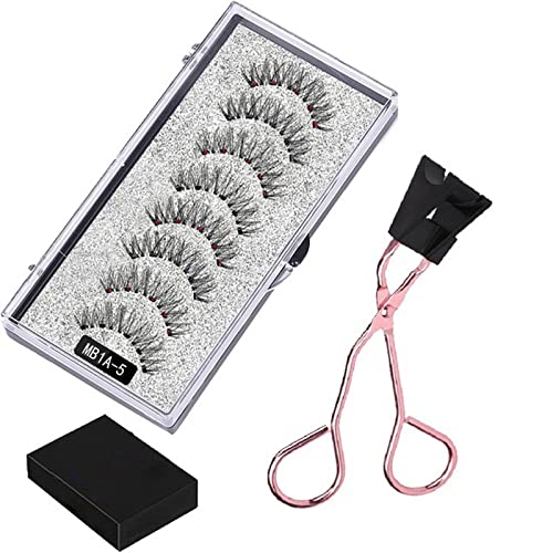 Doppelmagnetische Falsche Wimpernset, Magnetische Wimpern Ohne Eyeliner Wiederverwendbarer Magnetischen Wimpern, Ohne Kleber Benötigt, 4 Paare,1 von XTKDAIUI