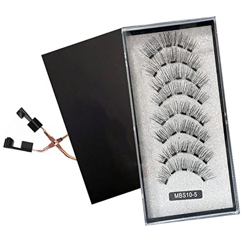 Magnetische Wimpern, Kein Kleber Und Eyeliner Benötigt, Wiederverwendbare Magnetische Wimpern Natürlicher Look, Für Diese Authentische Wimpernverlängerung, 4 Paare,10 von XTKDAIUI